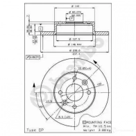Тормозной диск BREMBO 789118 8020584428412 08428410 V PO9UN - Изображение 2