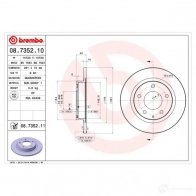 Тормозной диск BREMBO 08735210 T8WTZ C 789426 8020584735213 - Изображение 2