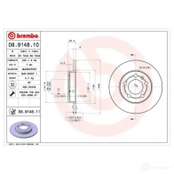 Тормозной диск BREMBO 789535 08914810 7NSP R 8020584914816 - Изображение 2