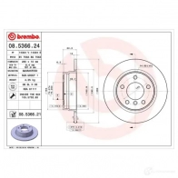 Тормозной диск BREMBO 789248 KPT WL7 8020584013236 08536624 - Изображение 2