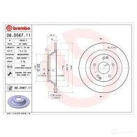 Тормозной диск BREMBO F V9GY 1438329678 08d56711 - Изображение 2