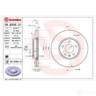 Тормозной диск BREMBO 09b35631 037RMF J 1438329687 - Изображение 2