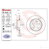 Тормозной диск BREMBO 8020584226193 08.D530.13 1422939241 GNQ CK0 - Изображение 4