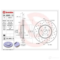 Тормозной диск BREMBO 8020584228456 0986651x 1425050116 YKGH P - Изображение 4