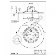 Тормозной диск BREMBO 8020584229828 HMKIQ YR 08229820 789008