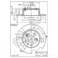 Тормозной диск BREMBO IB8 WO 789099 8020584395318 08395310