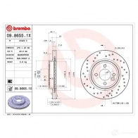 Тормозной диск BREMBO 09.8655.1X 1G C4P 790703 8020584217382 - Изображение 5
