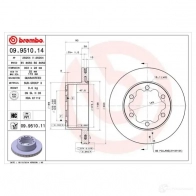 Тормозной диск BREMBO 790974 8020584951019 Z2N 5V 09951014 - Изображение 2