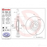 Тормозной диск BREMBO T PJT0Q7 8020584211175 09768021 790517 - Изображение 2