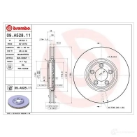 Тормозной диск BREMBO 8020584019481 3HC48 K 09.A528.11 791324 - Изображение 2