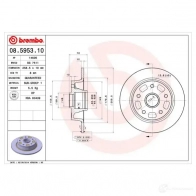 Тормозной диск BREMBO I0JNY 2F 8020584595312 08595310 789348