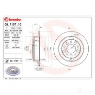 Тормозной диск BREMBO 8020584034507 93B 40 789403 08710711 - Изображение 2