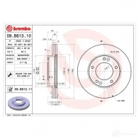 Тормозной диск BREMBO TAW DB9S 09.B613.11 791616 8020584213803