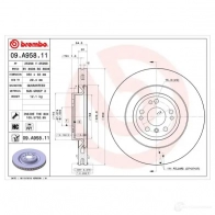 Тормозной диск BREMBO 8020584210925 09.A958.11 RQFP 4 791484 - Изображение 2