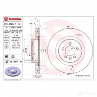 Тормозной диск BREMBO 790762 09.8877.31 8020584025710 X GA4AL - Изображение 3