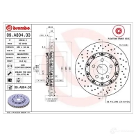 Тормозной диск BREMBO 09.A804.33 8020584215197 X9M 9N9I 791438 - Изображение 6