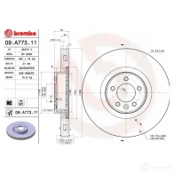 Тормозной диск BREMBO 9 6FPY 791435 09.A773.11 8020584220856 - Изображение 3