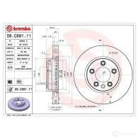 Тормозной диск BREMBO 8020584225257 H RIU2 1198075014 09.C881.11 - Изображение 5