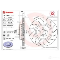 Тормозной диск BREMBO RG6W GS3 1438329773 09.D901.33 - Изображение 2