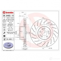 Тормозной диск BREMBO Mercedes S-Class (W220) 2 Седан 6.0 S 65 AMG (2279) 612 л.с. 2004 – 2005 A MBZ69P 09946310 8020584946312