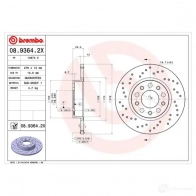 Тормозной диск BREMBO I 0TAN 8020584217573 08.9364.2X 789555 - Изображение 5
