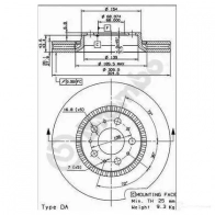 Тормозной диск BREMBO TTE UZ 8020584913079 790828 09.9130.75 - Изображение 2