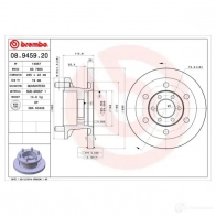 Тормозной диск BREMBO 08945920 I9 ECT 789561 8020584945926 - Изображение 2