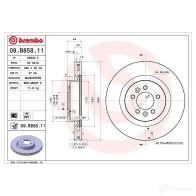 Тормозной диск BREMBO YTA KYL 09.B858.11 8020584221945 791674 - Изображение 5