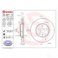 Тормозной диск BREMBO 8020584025840 ROJ GZ 791503 09.A971.11 - Изображение 5