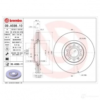 Тормозной диск BREMBO 09.A598.11 CO7MZC M 791352 8020584018934 - Изображение 5