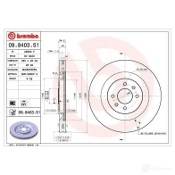 Тормозной диск BREMBO 0 ZIMG 09840351 8020584224373 1210316085