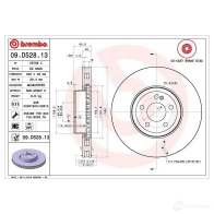 Тормозной диск BREMBO 8020584232491 1422939119 09.D528.13 HW XOE - Изображение 2