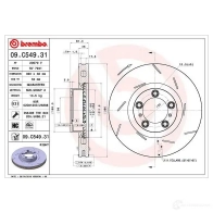 Тормозной диск BREMBO 1438329810 09.C549.31 Z3 2F7K3 - Изображение 5