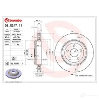 Тормозной диск BREMBO 1210324011 8020584232354 09.N247.11 G RJI34 - Изображение 2
