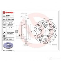 Тормозной диск BREMBO 790298 09.6665.11 WF 8EF 8020584036976 - Изображение 4