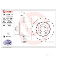 Тормозной диск BREMBO 8020584227244 TZ2 RS 1210323769 09.C663.11 - Изображение 2