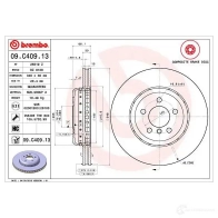 Тормозной диск BREMBO 09.C409.13 791761 3PSTR 1 8020584039335 - Изображение 5