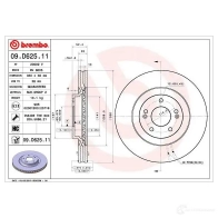 Тормозной диск BREMBO SCWM 6 1438329855 09.D625.11