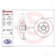 Тормозной диск BREMBO 8020584030394 789832 08.B391.17 3DKL7 S - Изображение 10