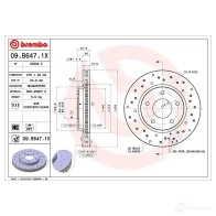 Тормозной диск BREMBO 4BUO 4Z 1422939179 09b6471x 8020584225752 - Изображение 7