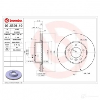 Тормозной диск BREMBO VKJ 5H6B 09552910 8020584552919 790146 - Изображение 2