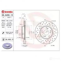 Тормозной диск BREMBO 09.A455.1X 791315 8020584217627 2YG 5V - Изображение 3