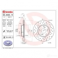 Тормозной диск BREMBO 09.A455.1X 791315 8020584217627 2YG 5V - Изображение 5