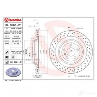 Тормозной диск BREMBO 09.A961.21 QOR YL5L 791491 8020584039267 - Изображение 5