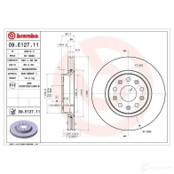 Тормозной диск BREMBO C05Y JW 1438329871 09e12711