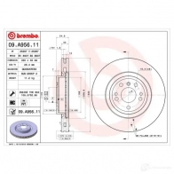 Тормозной диск BREMBO 09.A956.11 5 82GERO 8020584210734 791483 - Изображение 2