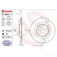 Тормозной диск BREMBO 4O6H KG 09.B969.11 8020584218396 791679 - Изображение 3