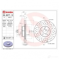 Тормозной диск BREMBO 6TZQY YW 09.9077.1X 790806 8020584212608 - Изображение 5