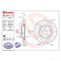Тормозной диск BREMBO 09.A417.1X S8U L18 8020584225448 1422939214 - Изображение 4