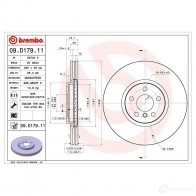 Тормозной диск BREMBO 1422939140 09.D179.11 BD RLEPE